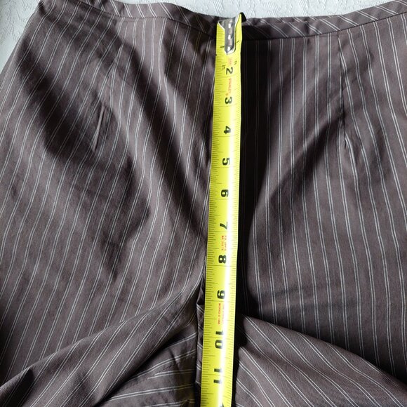 Talbots Brown Pinstripe Stretch Italian Fabric Pants Suits, Size 4 - Picture 12 of 14